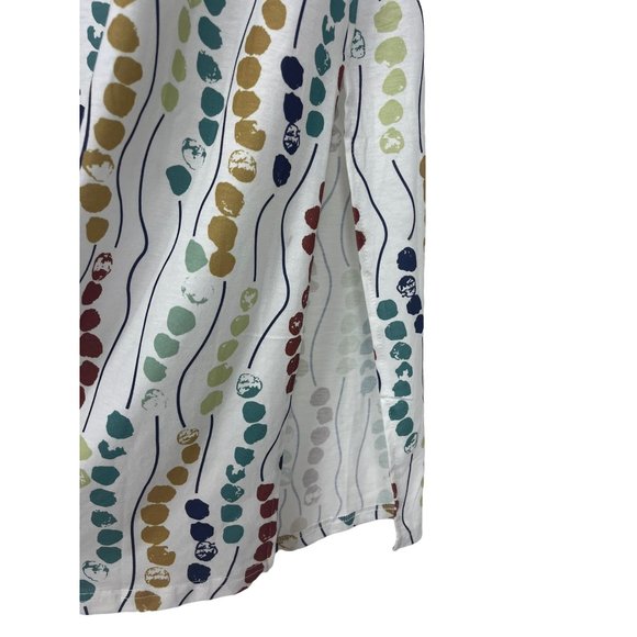 Size 2XL 16 18 PAINTED PRINT SCOOP NECK MAXI DRESS Summer Vacation PLUS SIZE - Picture 3 of 5